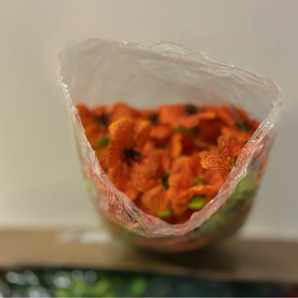 🧡🌼 Orange Faux Flowers - 12 Bundles